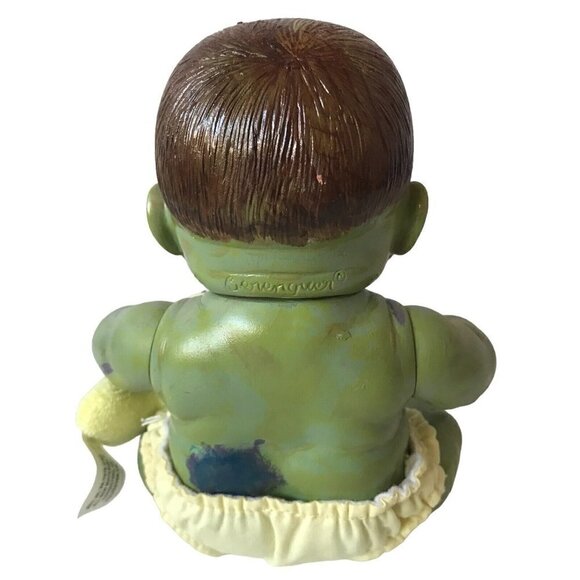 Custom Hand Painted OOAK Devil Child Demon Doll Green Halloween Horror Decor - Picture 7 of 16